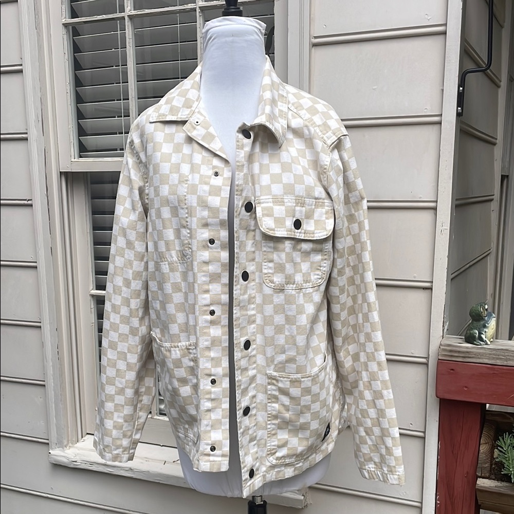 EUC- Vans Checkerboard Chore Coat/ Jacket Size Small